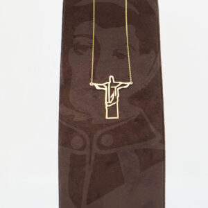 Fio PRATA Banho Ouro Cristo