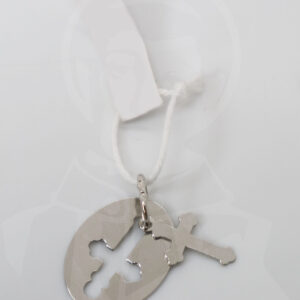 Medalha Oval PRATA Cruz