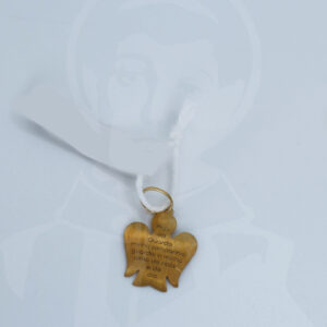 Medalha Anjo Guarda PRATA Banho OURO