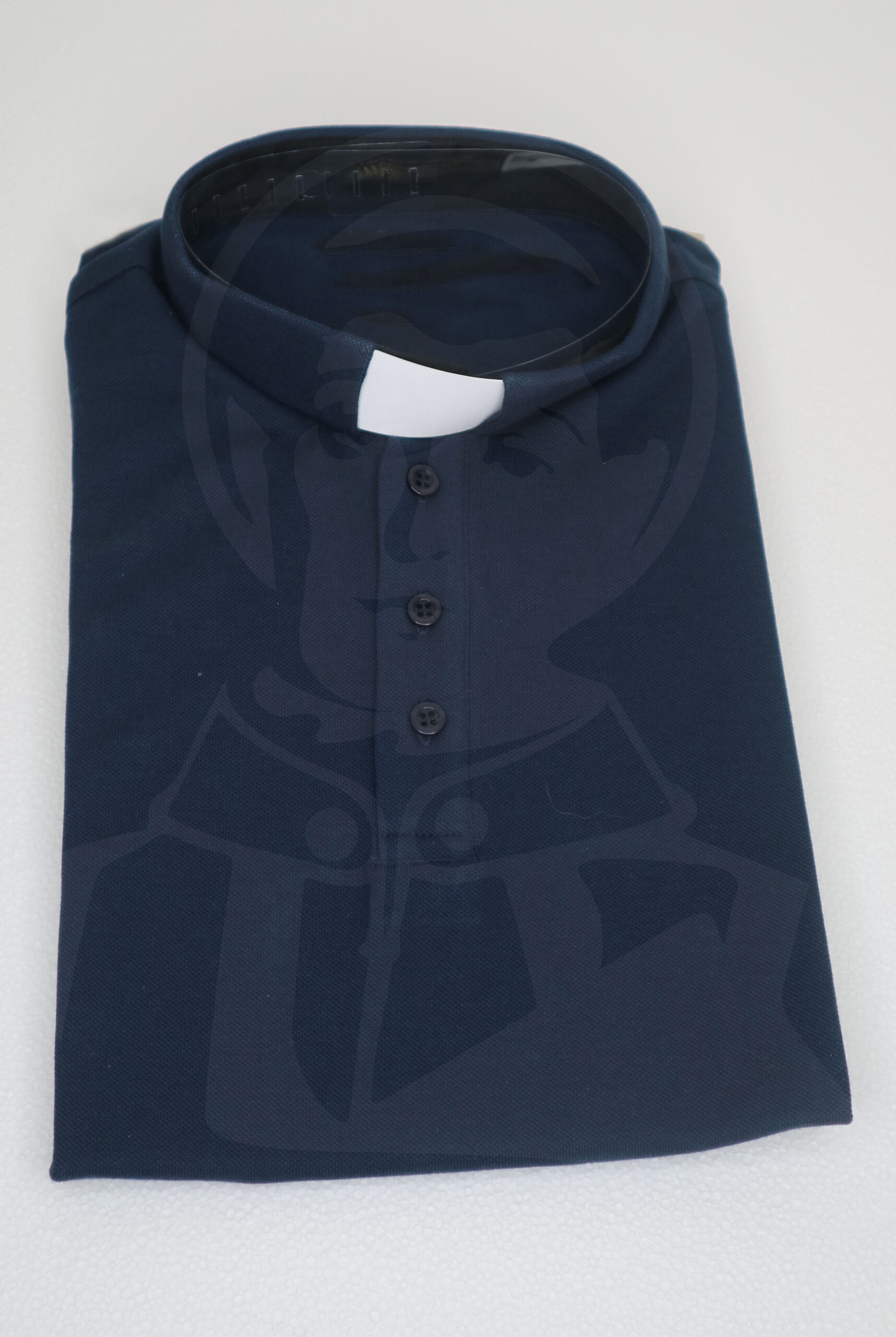 Polo Manga Curta com Cabeção - Azul Escuro