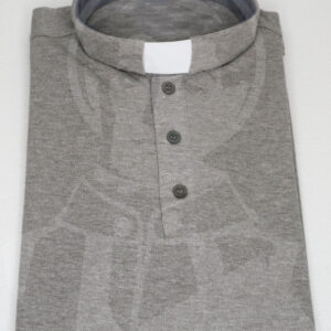 Polo Manga Curta com Cabeção - Cinza claro