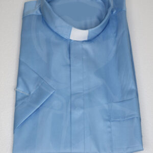 Camisa Manga Curta com Cabeção - Azul