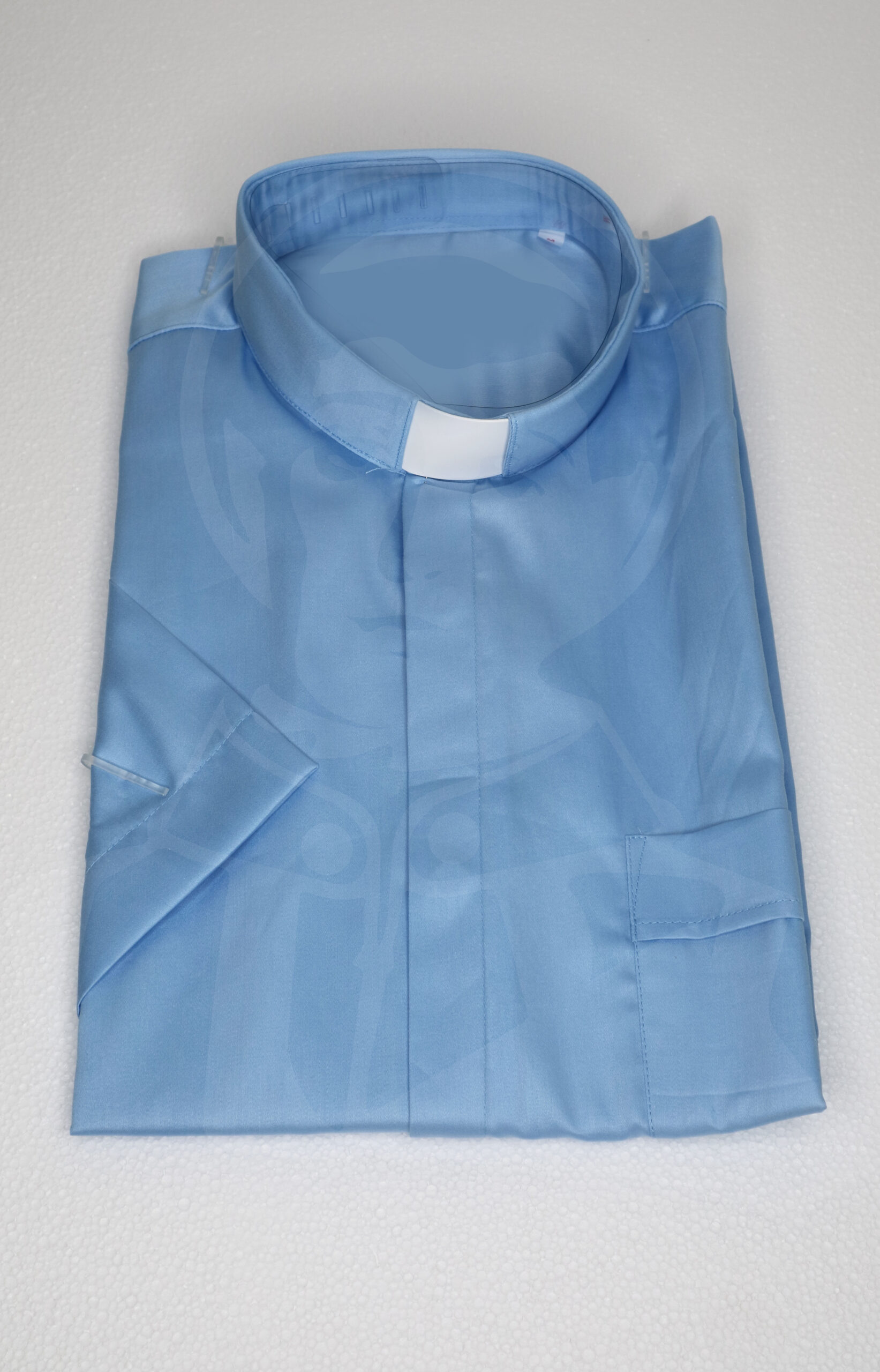 Camisa Manga Curta com Cabeção - Azul