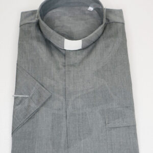 Camisa Manga Curta com Cabeção - Cinza