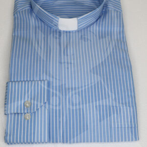 Camisa Riscada com Cabeção - Azul