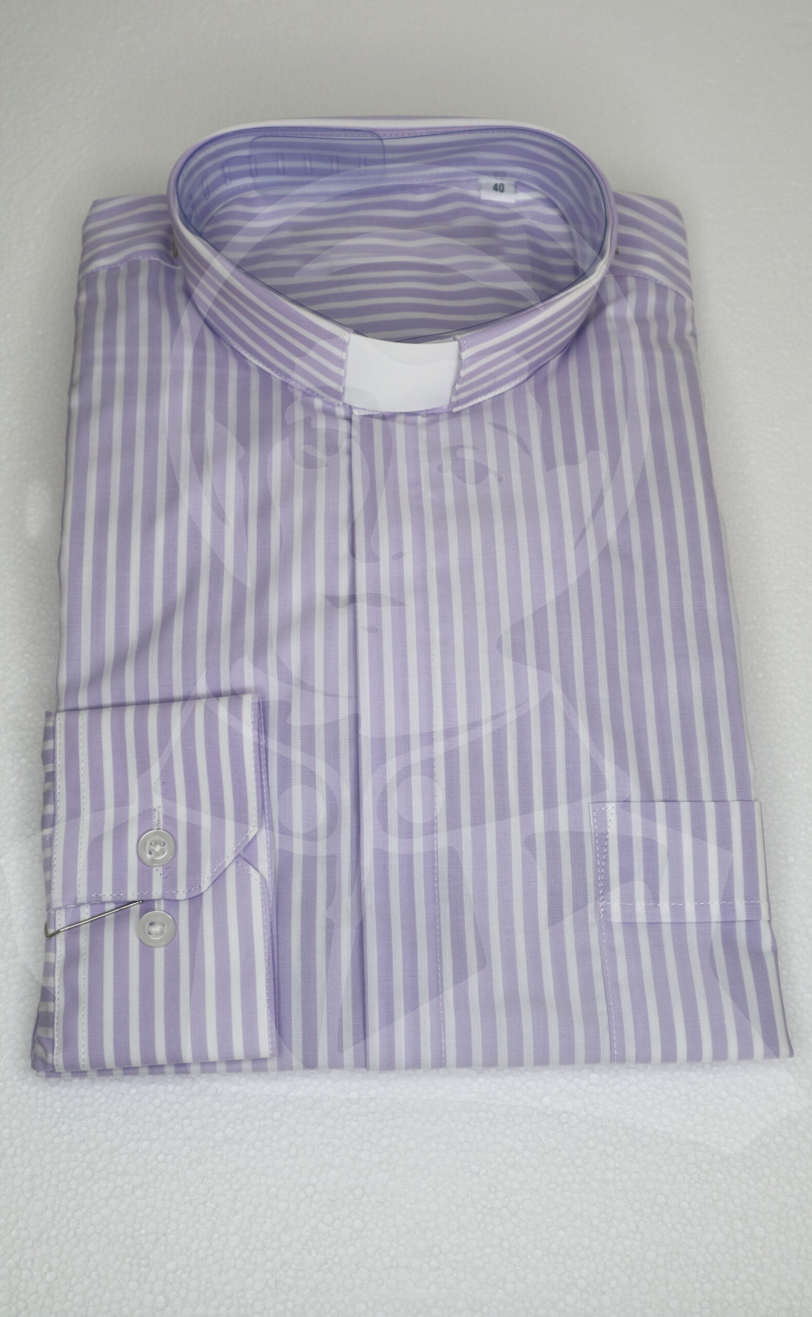 Camisa Riscada com Cabeção - Lilás