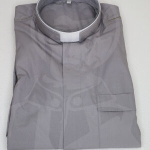 Camisa Lisa com Cabeção Romano - Cinza