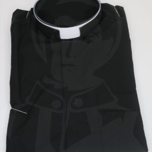 Camisa Lisa com Cabeção Romano - Preto