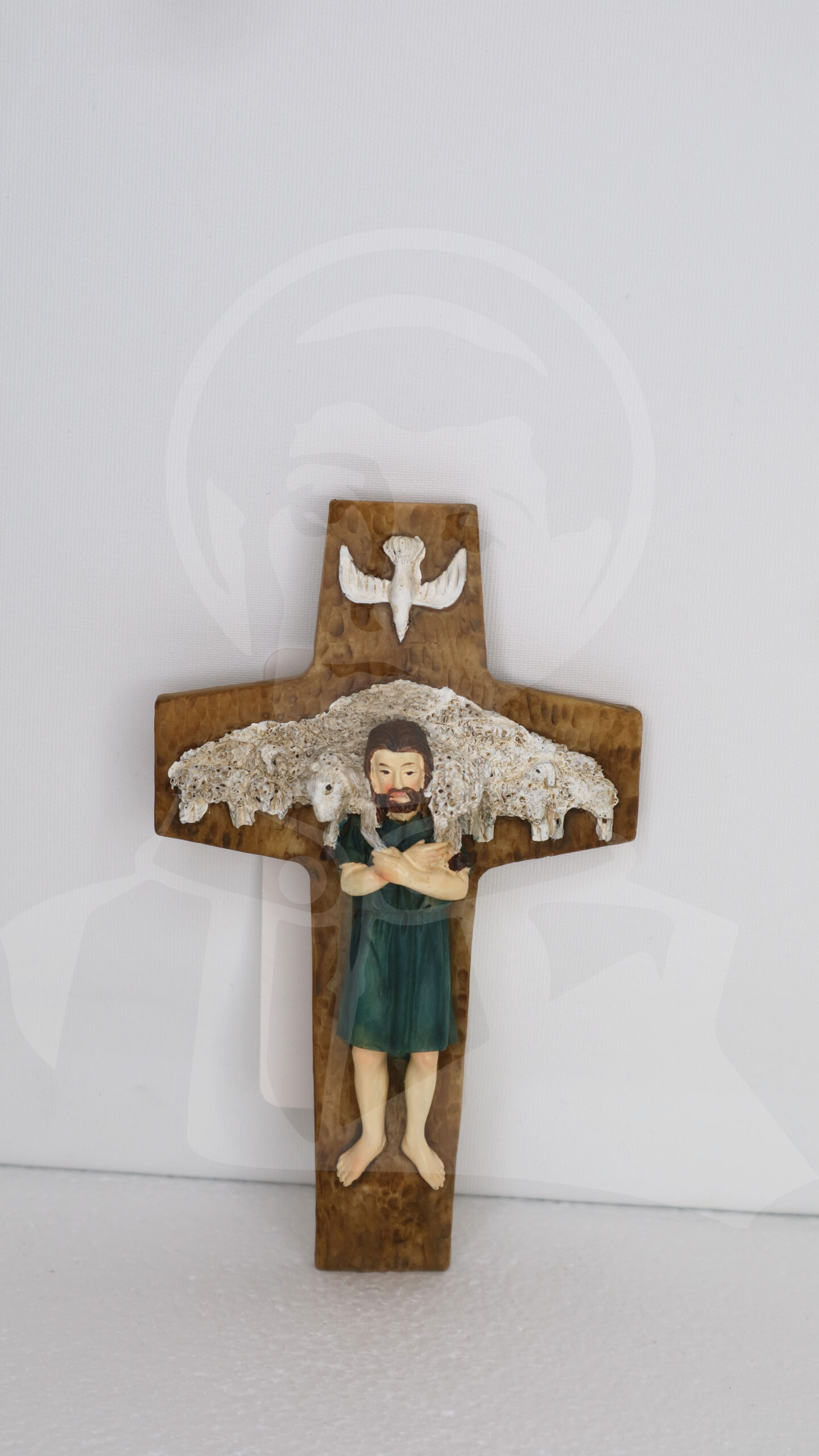 Cruz Papa Francisco em Resina - 15cm