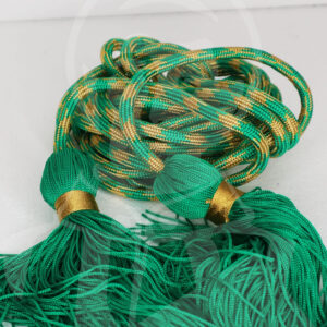 Cíngulo de Seda Verde e Dourado