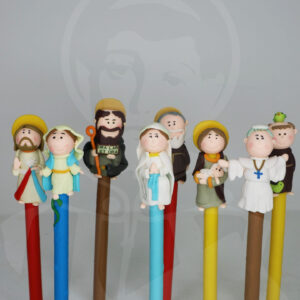 Caneta Com Santo em Fimo