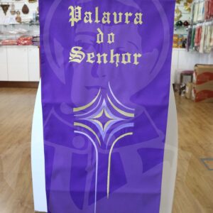 Pano Ambão Bordado - Roxo