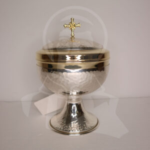 Píxide com acabamento martelado Bicolor