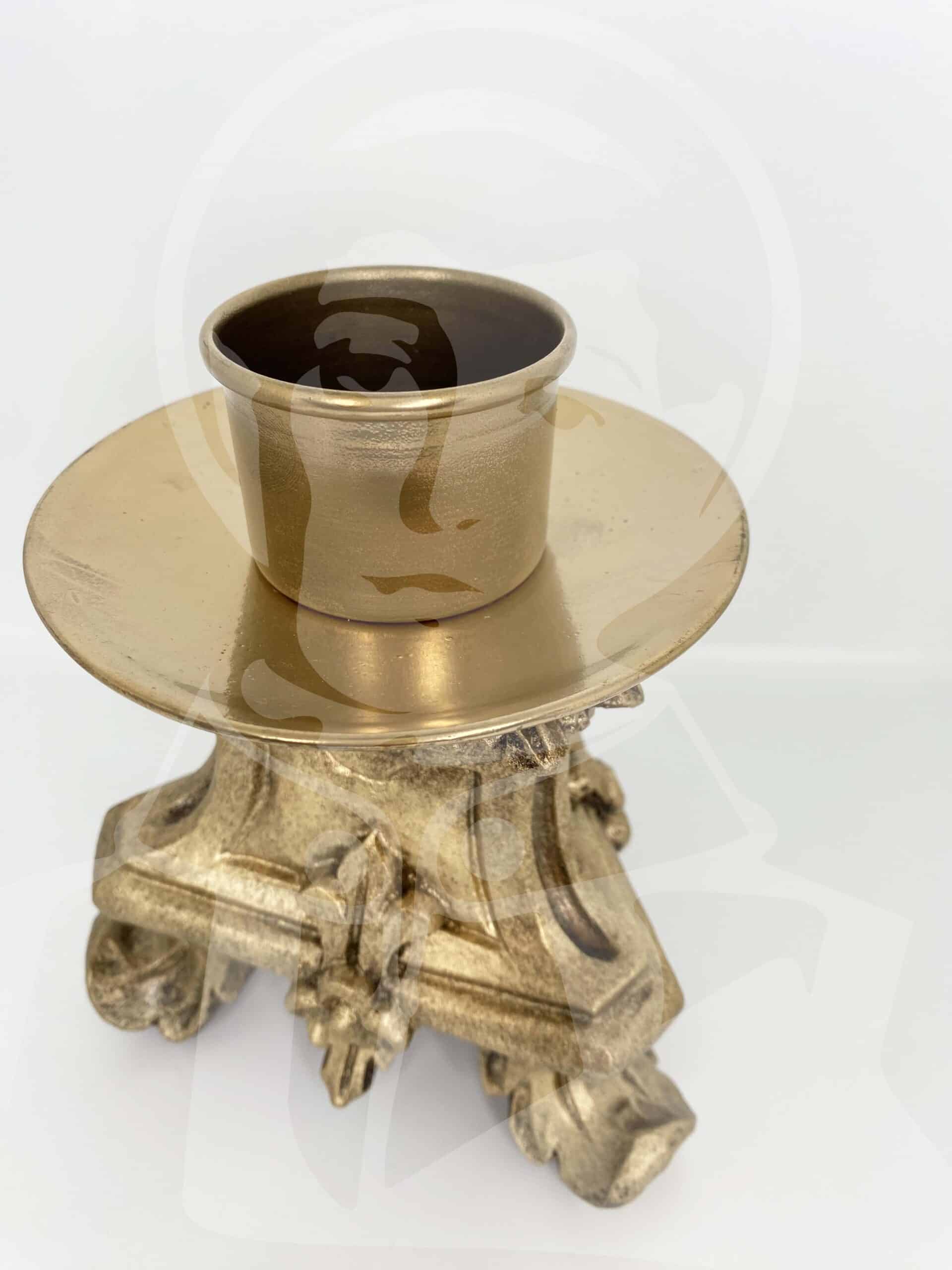 Castiçal em Marfinite Dourado - Image 2