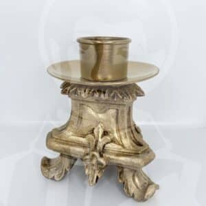 Castiçal em Marfinite Dourado