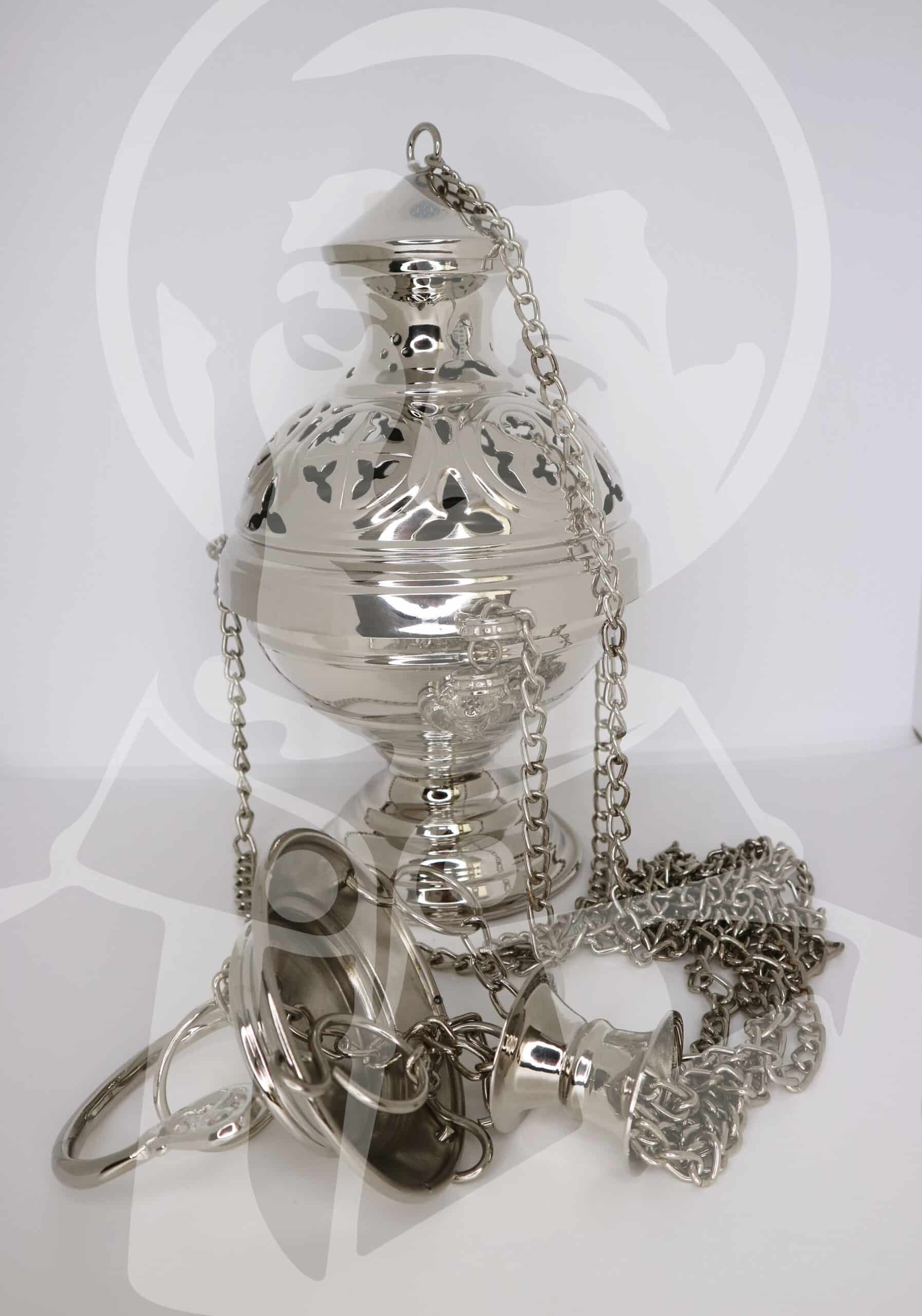 Conjunto Turíbulo e Naveta Cinzelado - Image 2