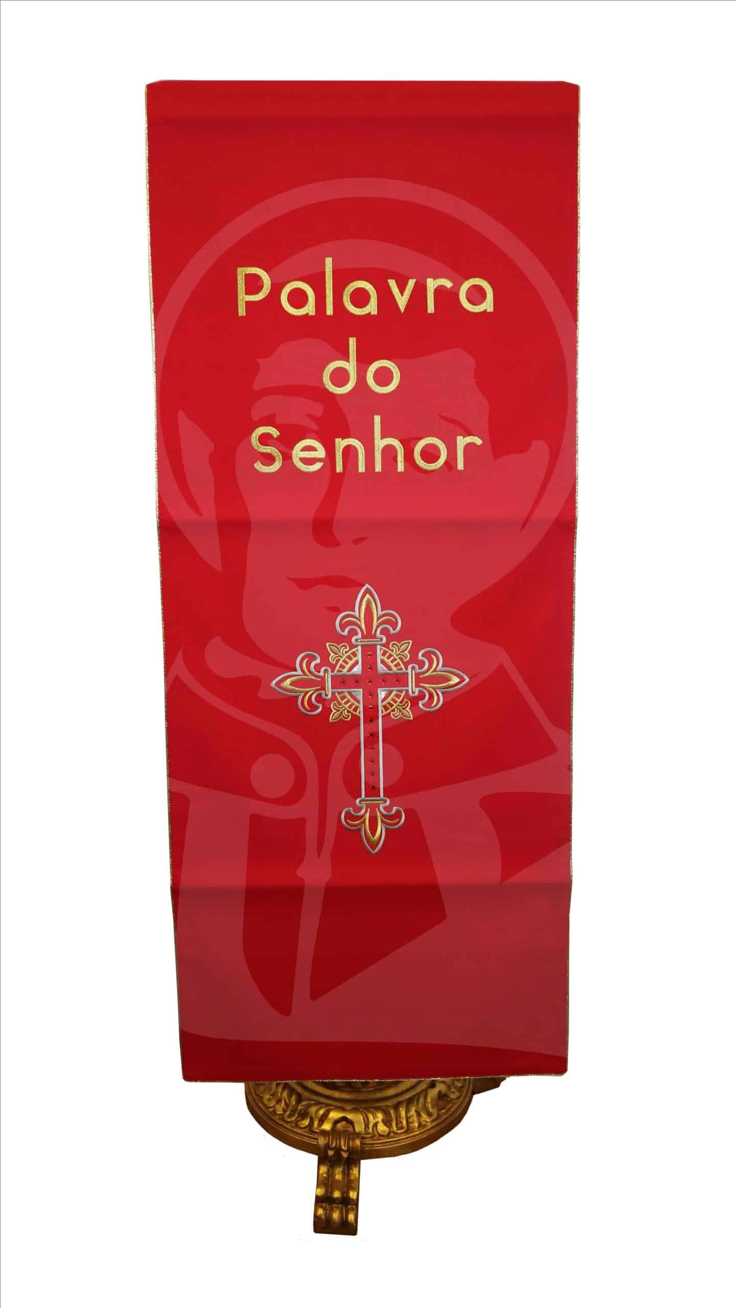 Pano Ambão Bordado - Vermelho