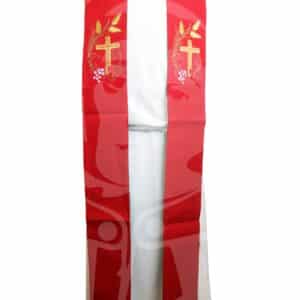 Estola Dupla Verde/Vermelho