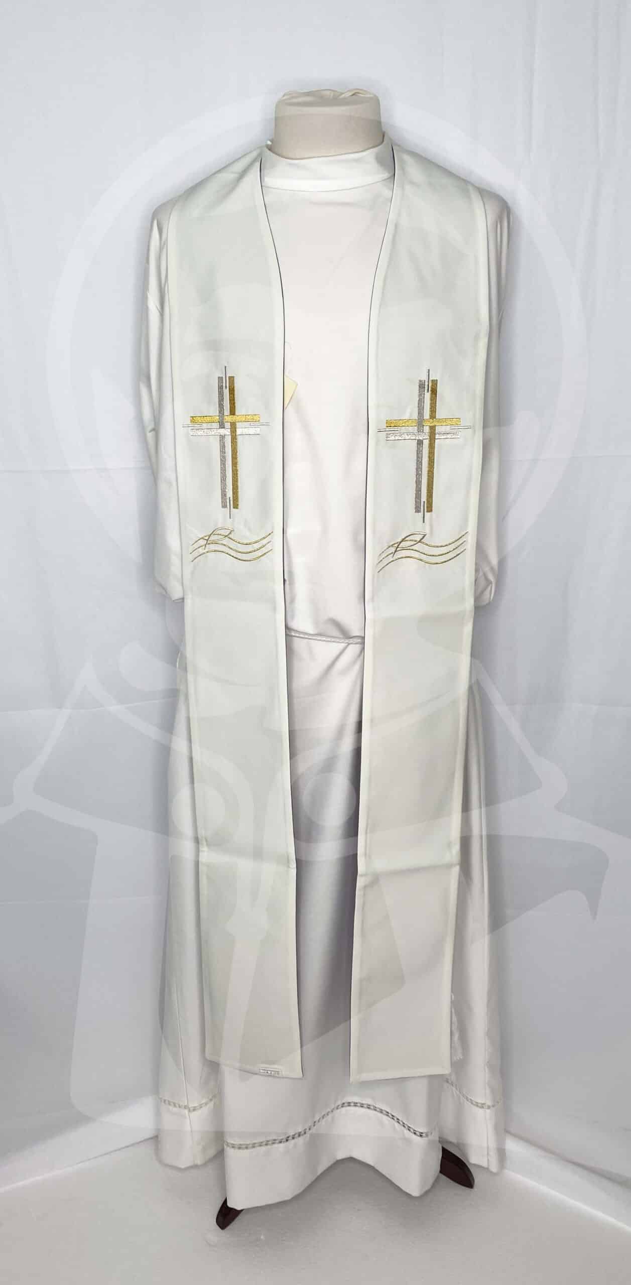 Estola Dupla Roxo/Branco - Image 3