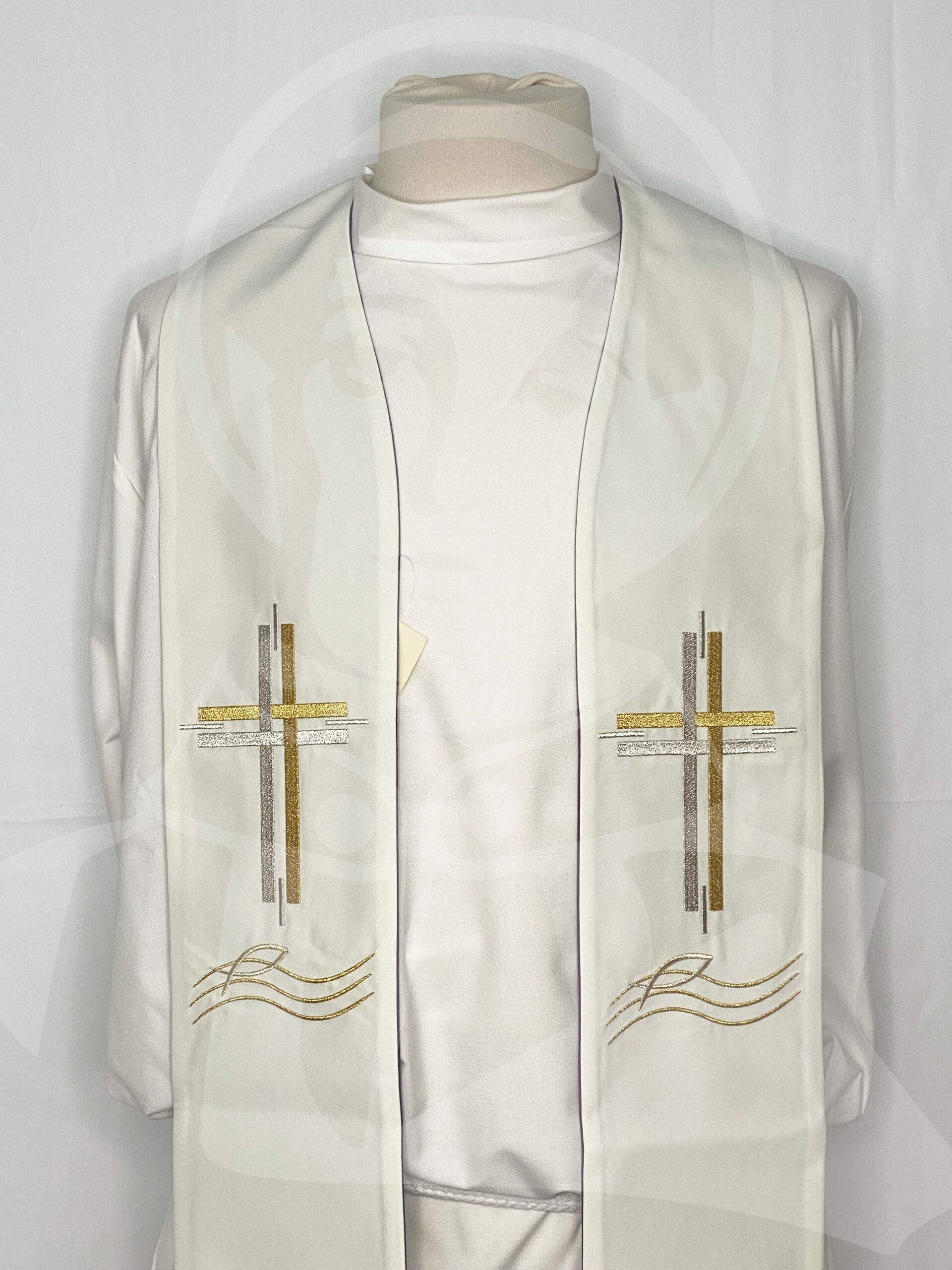 Estola Dupla Roxo/Branco - Image 4