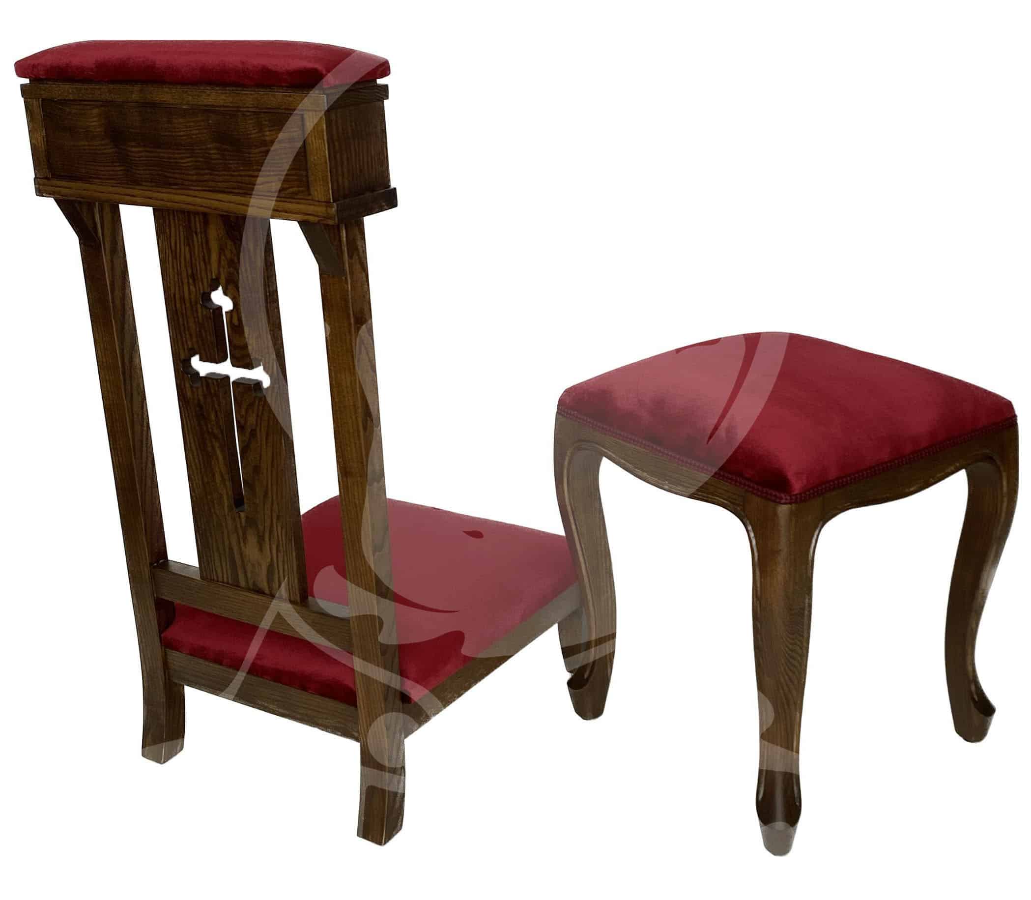 Genuflexório e Banco em Madeira - Image 2