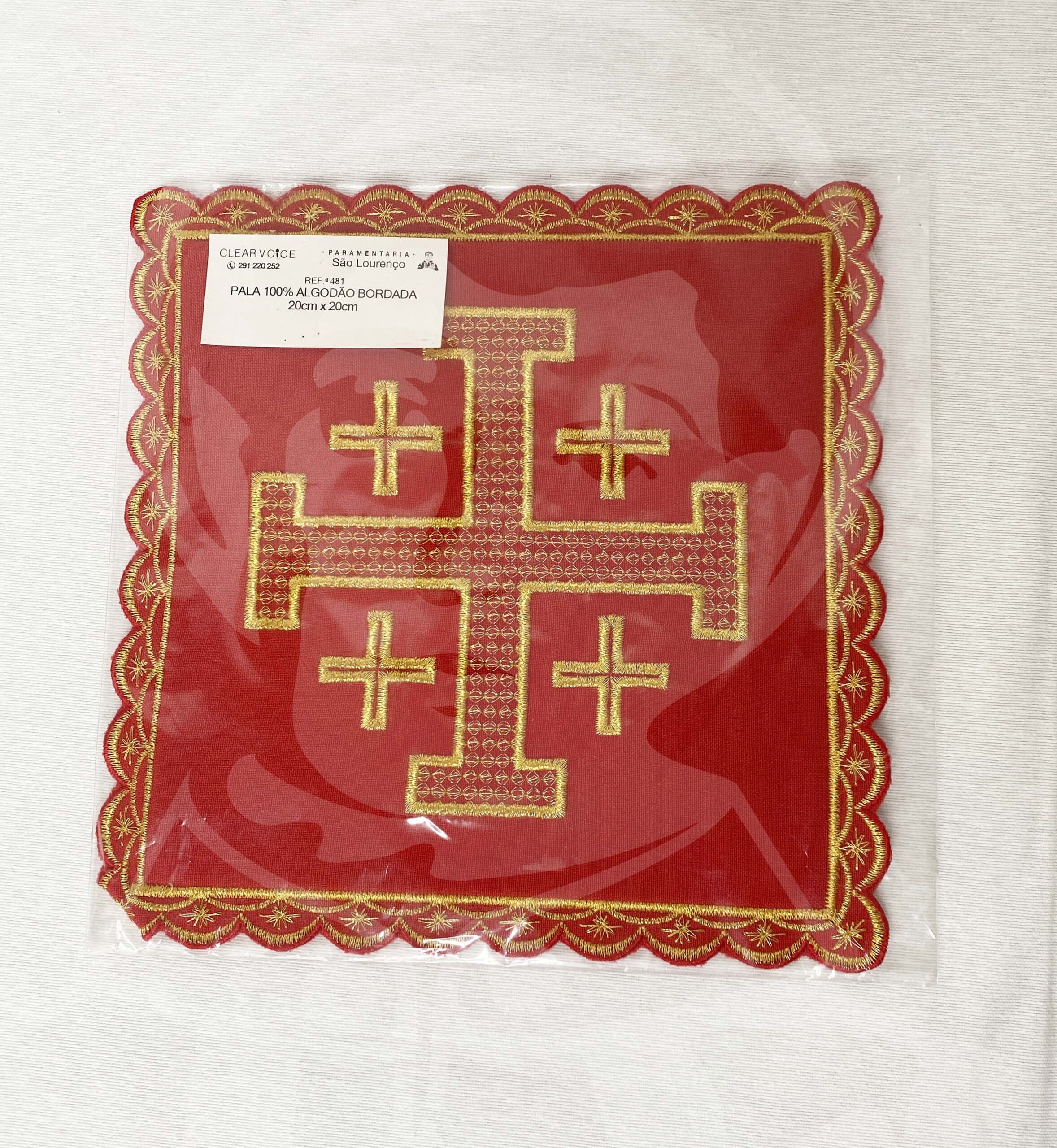 Pala Vermelha Bordada