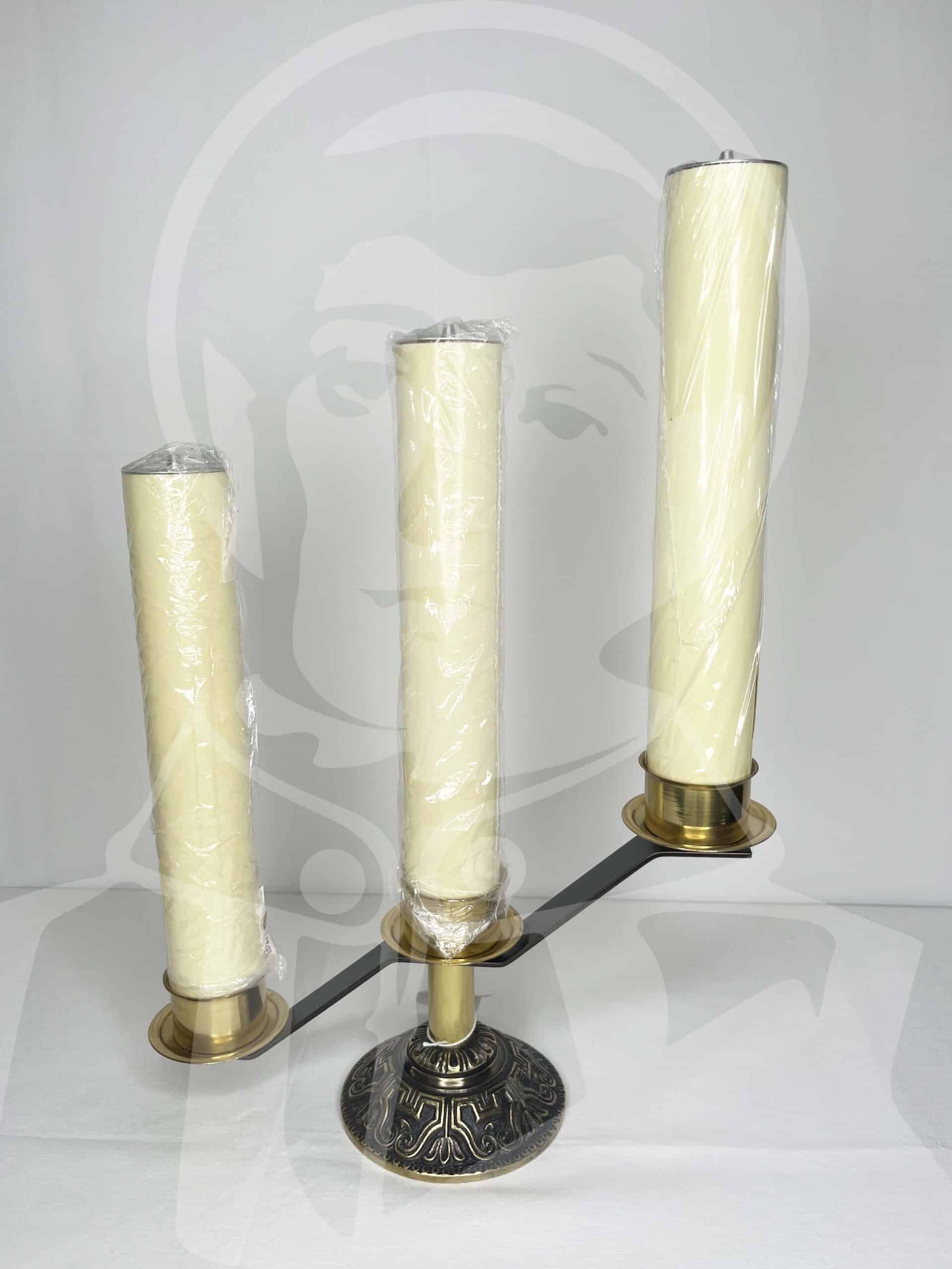 Castiçal Triplo Bronze