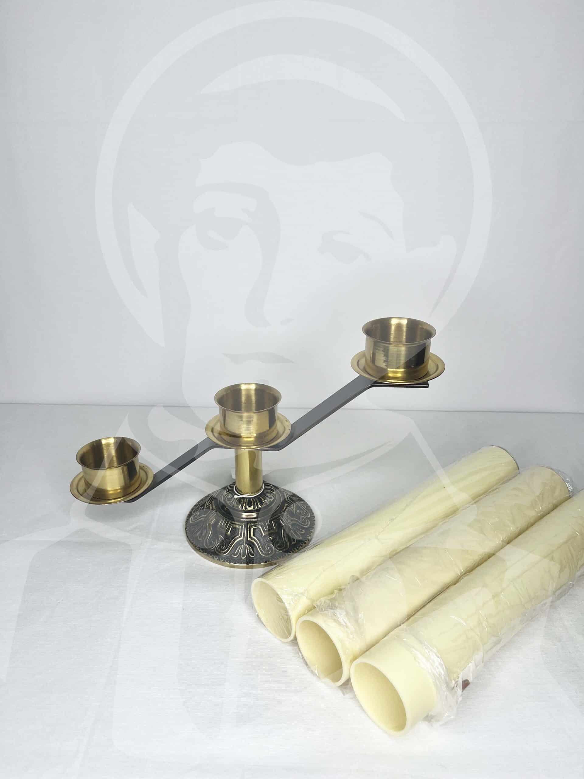 Castiçal Triplo Bronze - Image 2