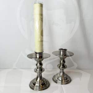 Castiçal de Altar Prateado