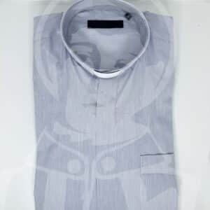 Camisa Riscada com Cabeção - Azul