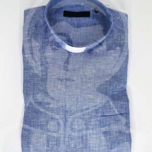 Camisa 100% Linho - Azul