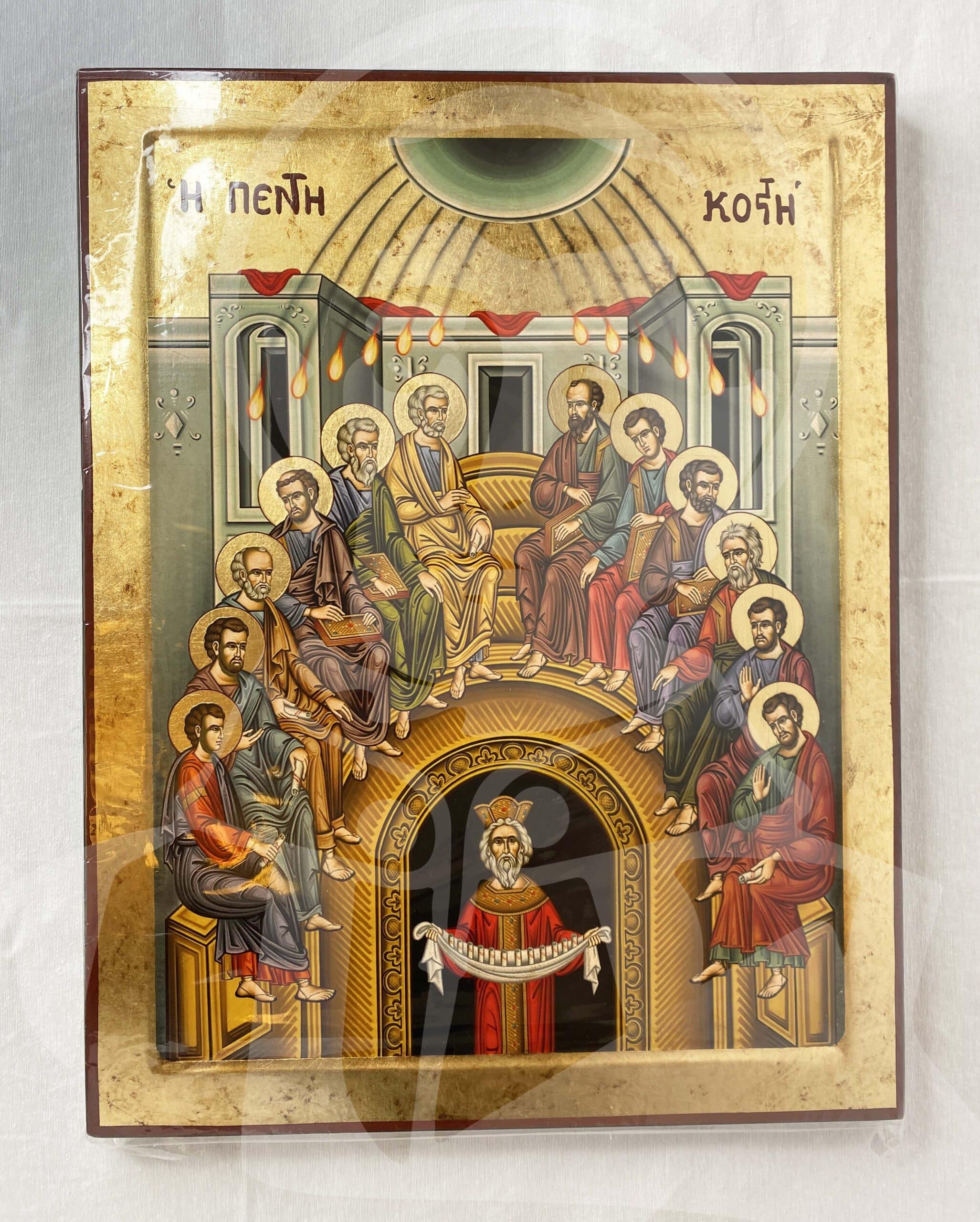 Quadro/Icon - com impressão em folha de ouro - Pentecostes