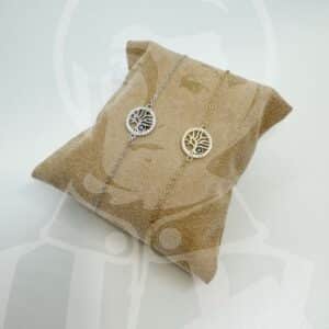 Pulseira de Prata com Árvore da Vida