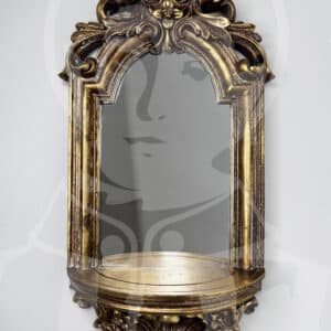 Mísula dourada com espelho