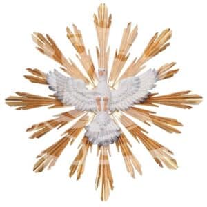 Pomba do Espírito Santo em Madeira - 30cm