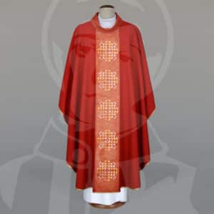 Casula Vermelha com Estolão Bordado