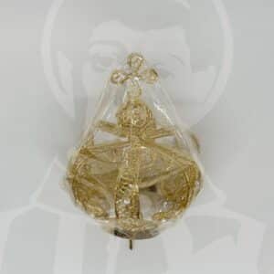 Coroa Dourada com pedras brancas