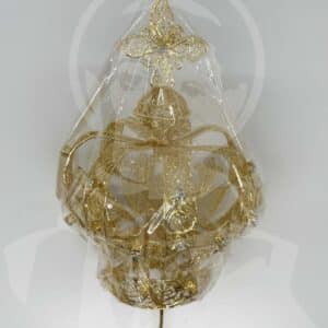 Coroa Dourada com pedras brancas