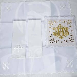 Conjunto Altar Bordado 100% Algodão