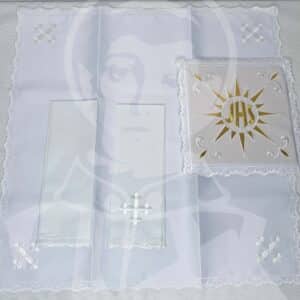 Conjunto Altar Bordado 100% Algodão