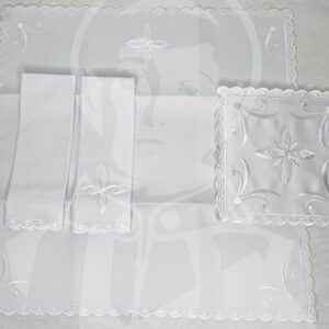 Conjunto Altar Bordado 100% Algodão