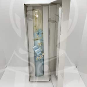 Vela de Batismo Decorada Azul