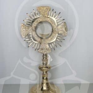 Custódia Cinzelada Dourada 39cm