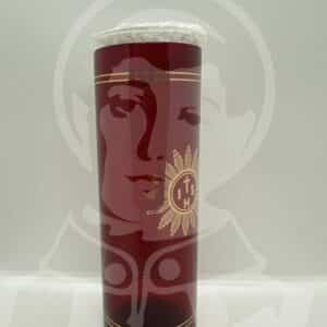 Lamparina Cera Líquida em Vidro Vermelho