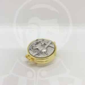 Teca Banho de Ouro Pequena Desenho Cordeiro