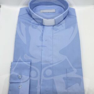 Camisa com Cabeção Lisa Manga Comprida - Azul