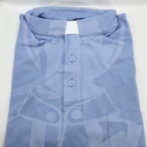 Polo Manga Curta com Cabeção - Azul Claro